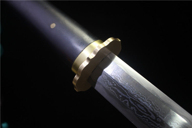 26寸高性能百炼花纹钢八面研磨手工包铜素装唐剑---战神剑- 大祚榮刀劔