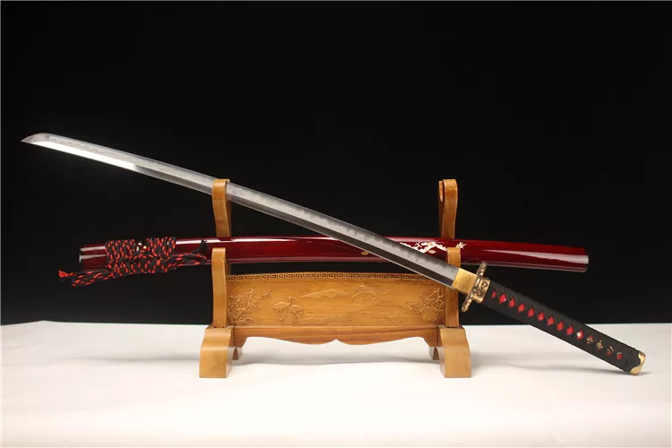 26寸新款长款手工镶贝T10烧刃研磨武士刀打刀——游龙戏珠- 大祚榮刀劔