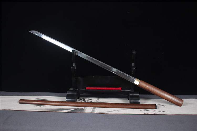 26寸长款高碳钢淬火—花梨木一体剑装素装唐刀——潜龙- 大祚榮刀劔대조영