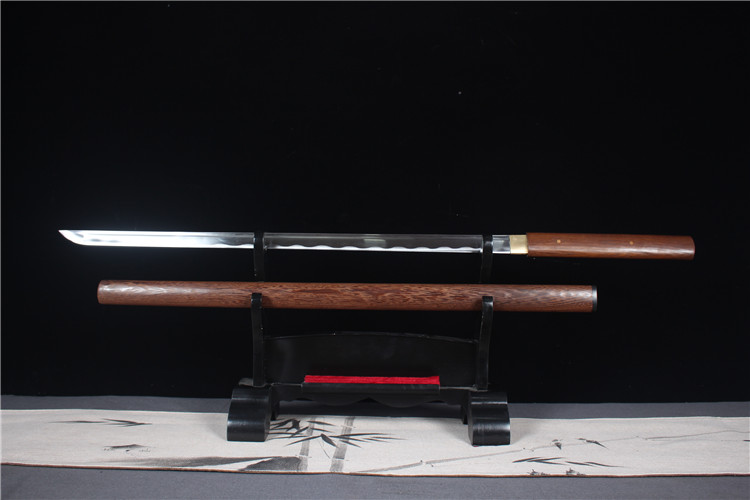 26寸长款高碳钢淬火—花梨木一体剑装素装唐刀——潜龙- 大祚榮刀劔대조영