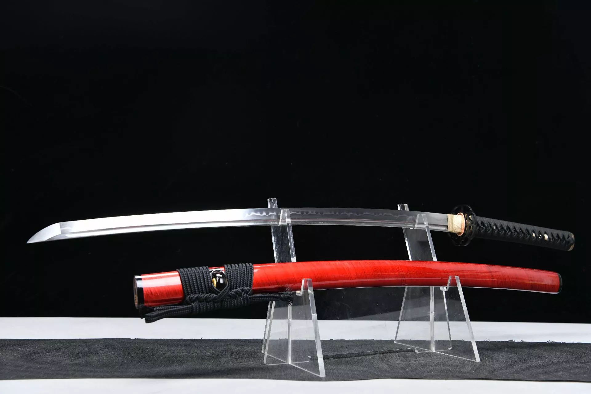 780 新款手作长款26寸T10烧刃武士刀——红月打刀 编号：920872306241154