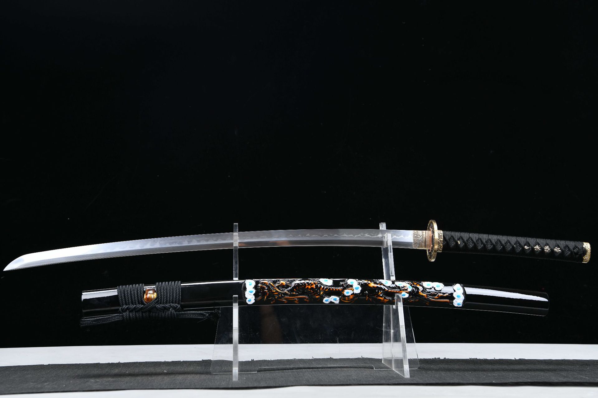 980 新款手作 长款26寸T10钢长足涛乱纹烧刃武士刀——汉龙打刀 编号:930872307291235 - 大祚榮刀劔 대조영도검 网站 ...