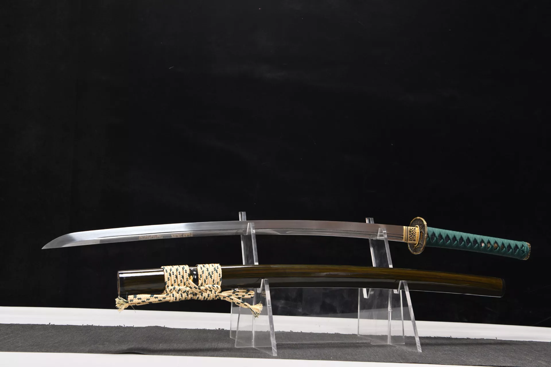 720 新款手作长款26寸花纹钢鹈首造武士刀—竹叶小乌丸 编号