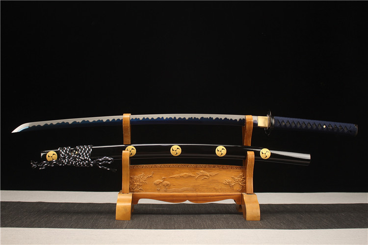 26寸新款长款高性能钢烤蓝研磨武士刀打刀——写轮眼- 大祚榮刀劔대조영